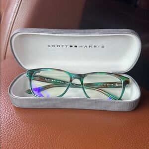 Scott Harris 52-16-138 Blue Lens Eyeglasses